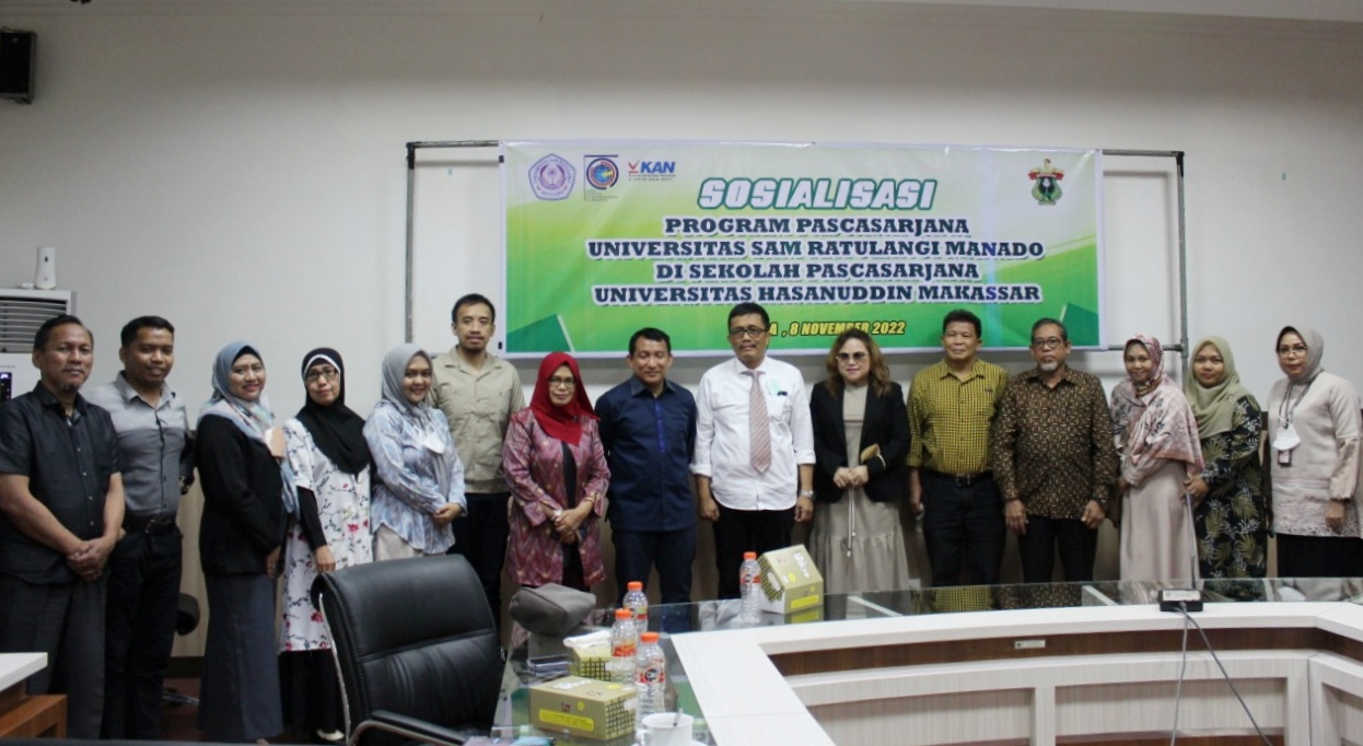 Sekolah Pascasarjana Universitas Hasanuddin Menerima Kunjungan Sosialisasi dari Program Pascasarjana Universitas Sam Ratulangi Manado