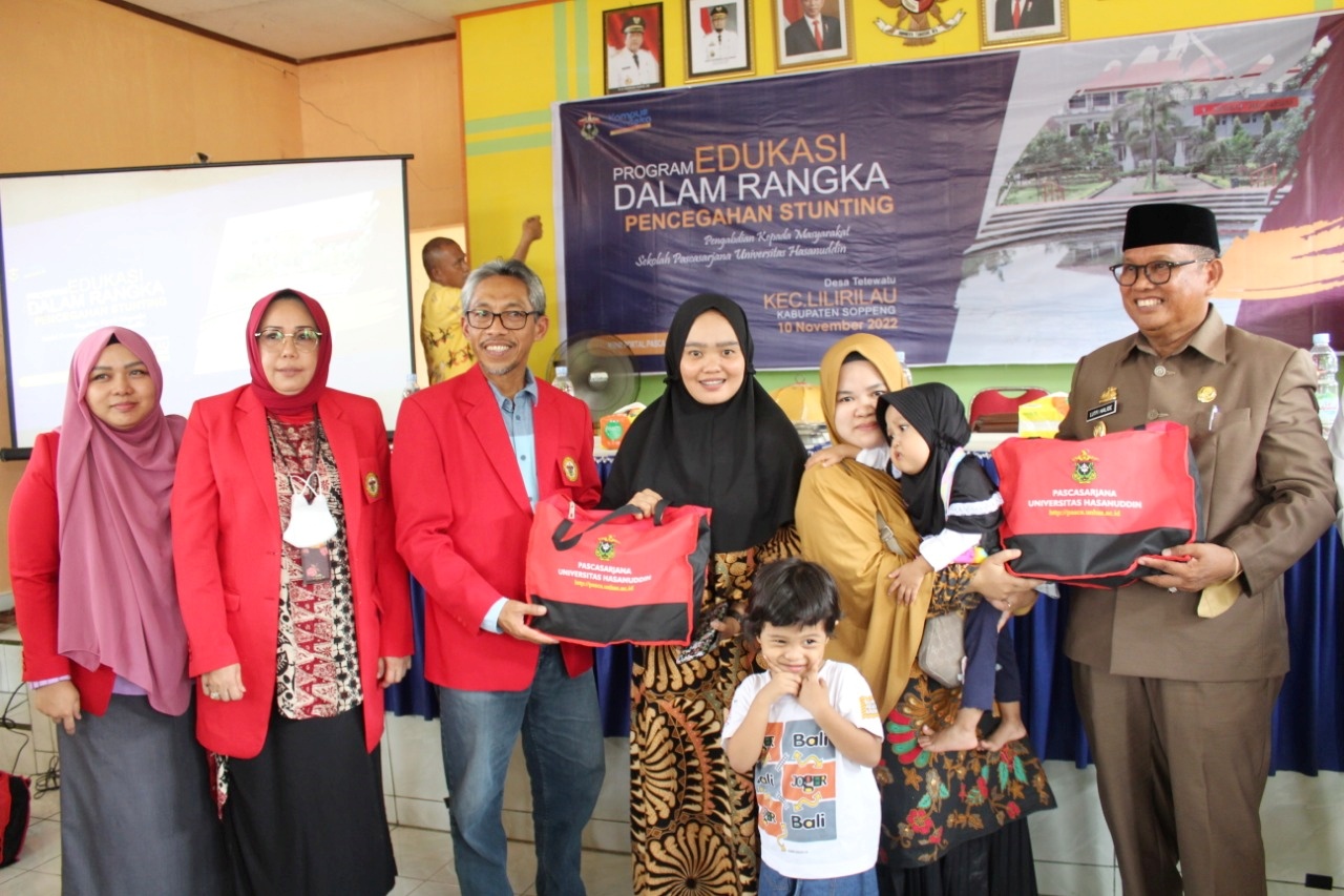 Tim Pengabdian Masyarakat Sekolah Pascasarjana Unhas Melaksanakan Program Edukasi Stunting di Kab. Soppeng
