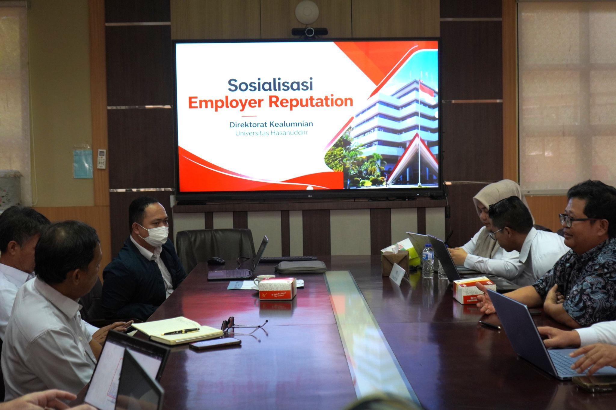 Perkuat Langkah Menuju World Ranking University (WRU), Pascasarjana UNHAS Terima Sosialisasi Employer Reputation